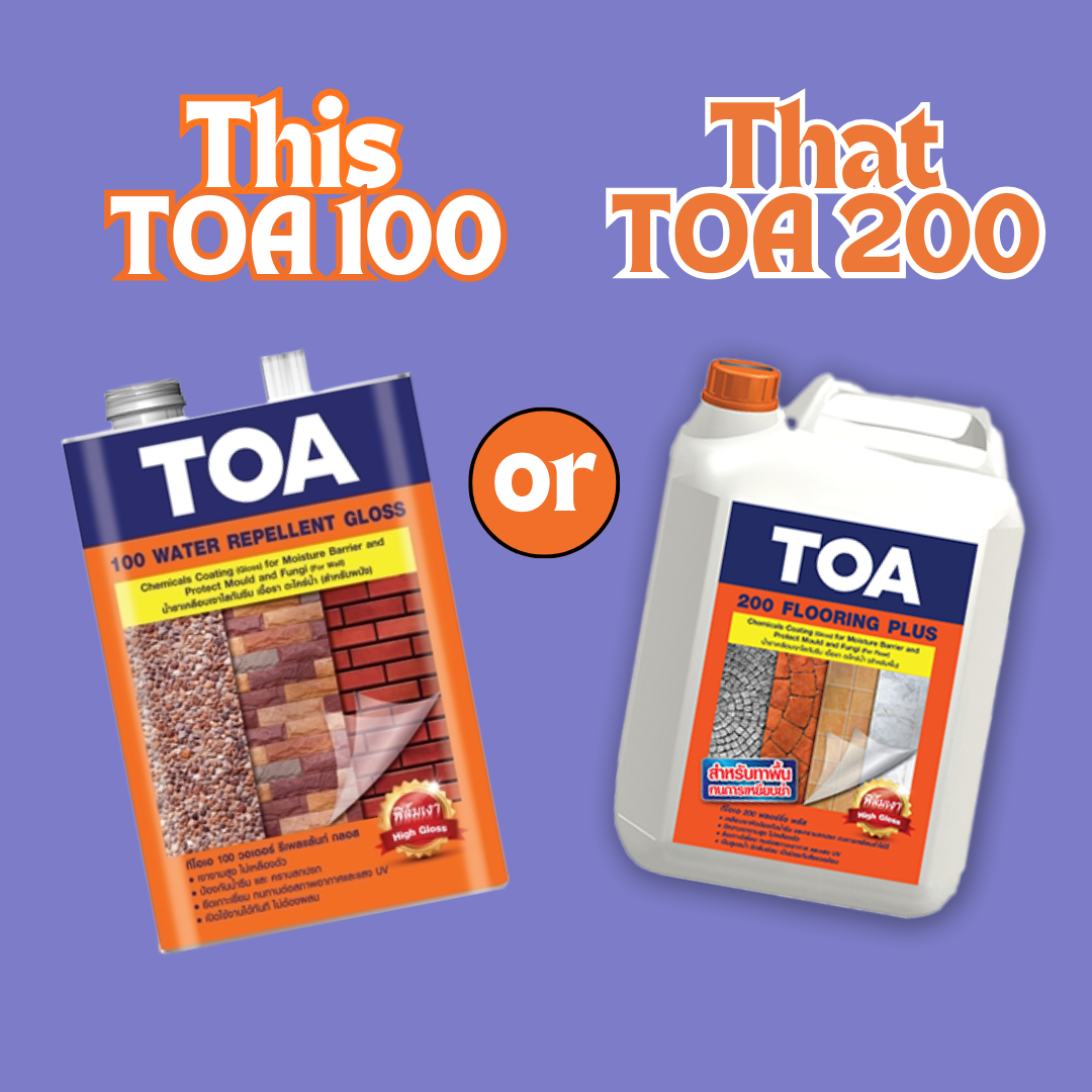 TOA100 OR TOA200 น้ำยาเคลือบเงาใสกันซึม