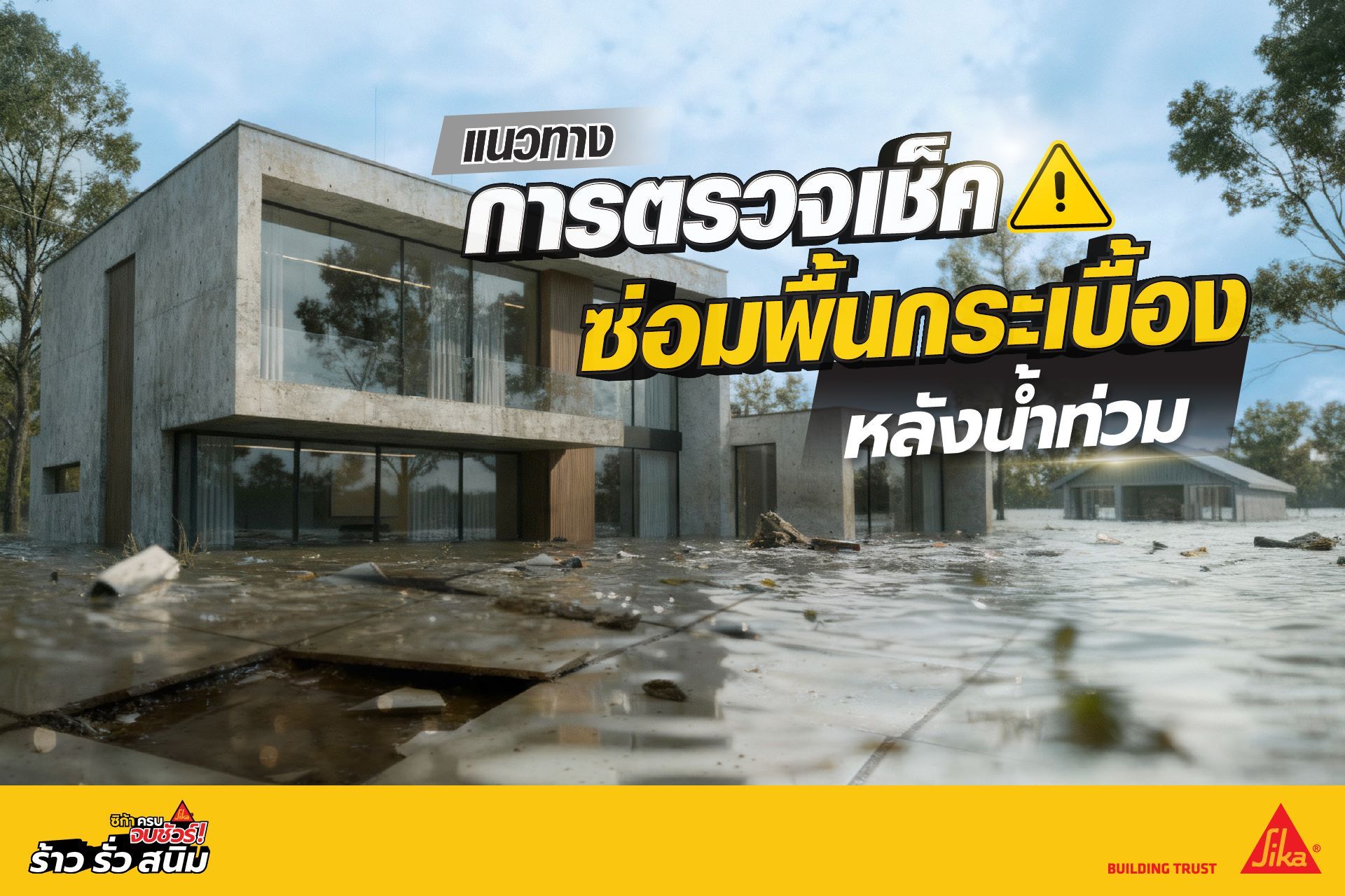 สรุปวิธีเช็คกระเบื้องง่ายๆ หลังน้ำท่วม